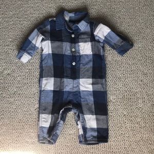 Baby Gap Onesie Flannel Jersey Snap Button 3-6 Mo